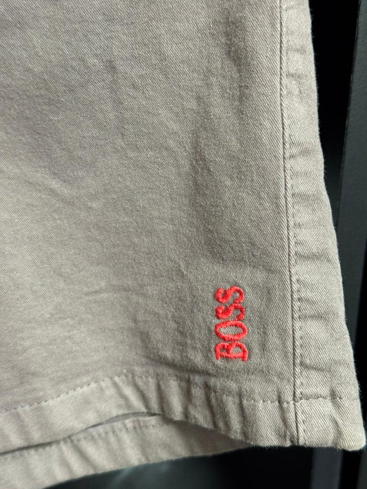 Shorts Mauricinho Sarja Hugo Bosso Marrom Masculino