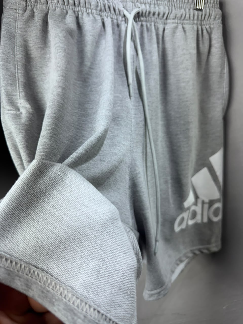 Bermuda Adidas Moletom Cinza Masculina Esportiva Casual