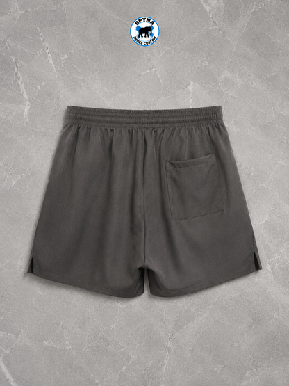 Bermuda Nike Club Flow Athletics 1972 Preto e Cinza Tactel Leve Masculina