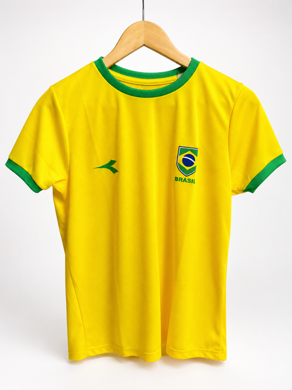 Camisa Brasil Amarela Diadora Feminina