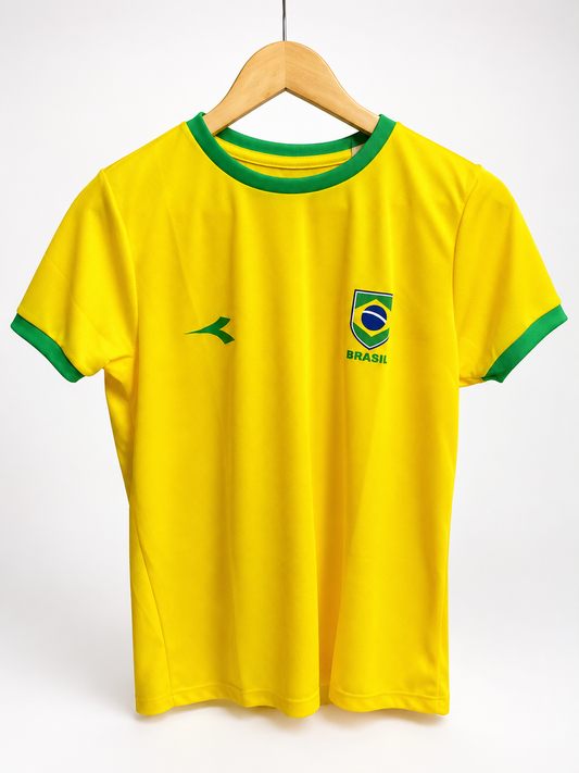 Camisa Brasil Amarela Diadora Feminina