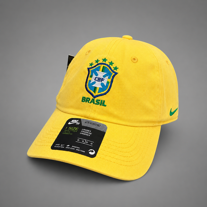 Boné Aba Curva Ajustável Seleção Brasileira