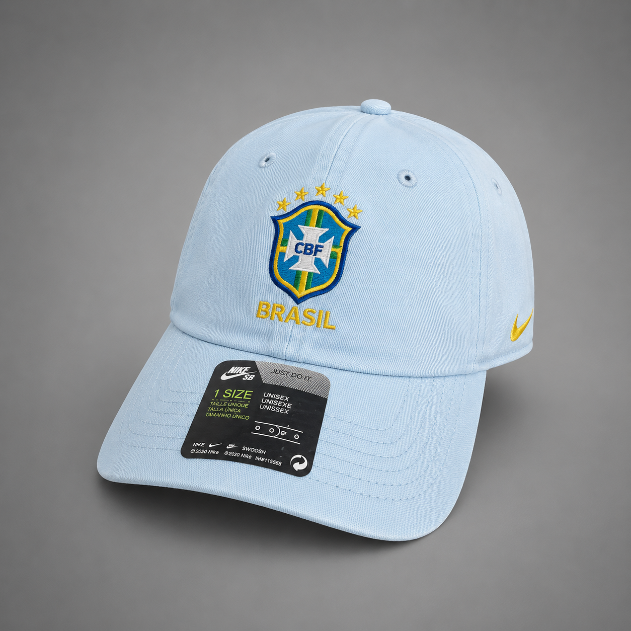 Boné Aba Curva Ajustável Seleção Brasileira