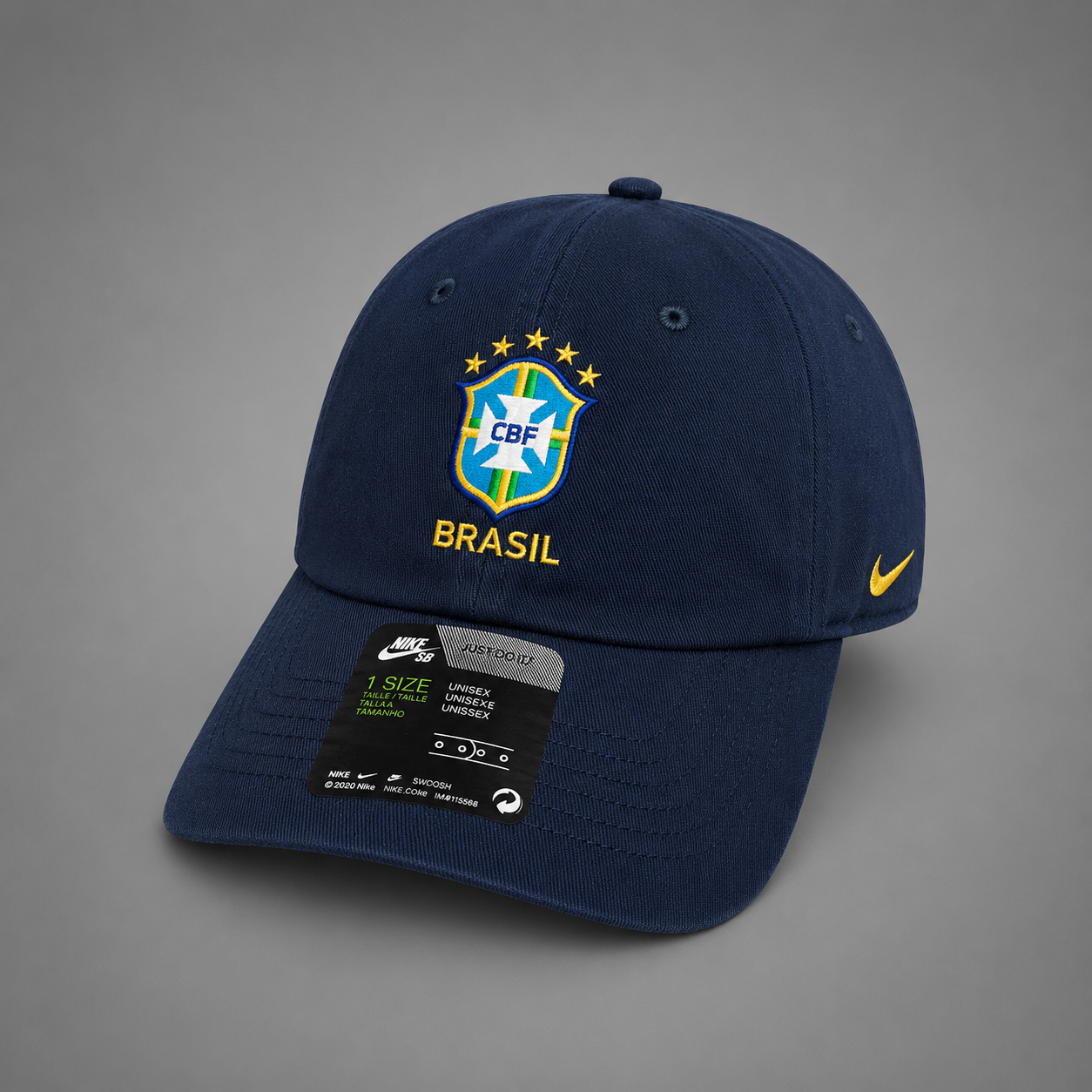 Boné Aba Curva Ajustável Seleção Brasileira