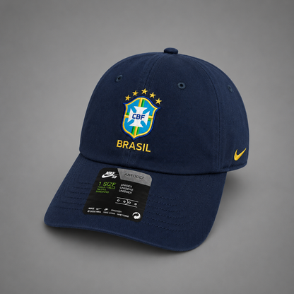 Boné Aba Curva Ajustável Seleção Brasileira
