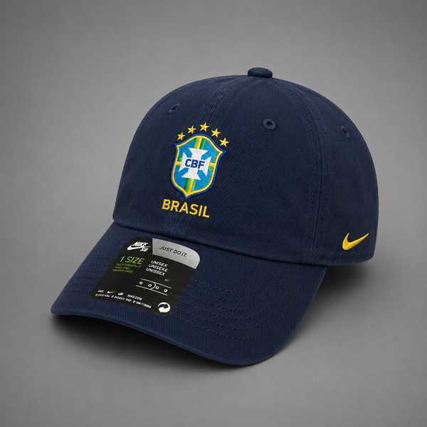 Boné Aba Curva Ajustável Seleção Brasileira