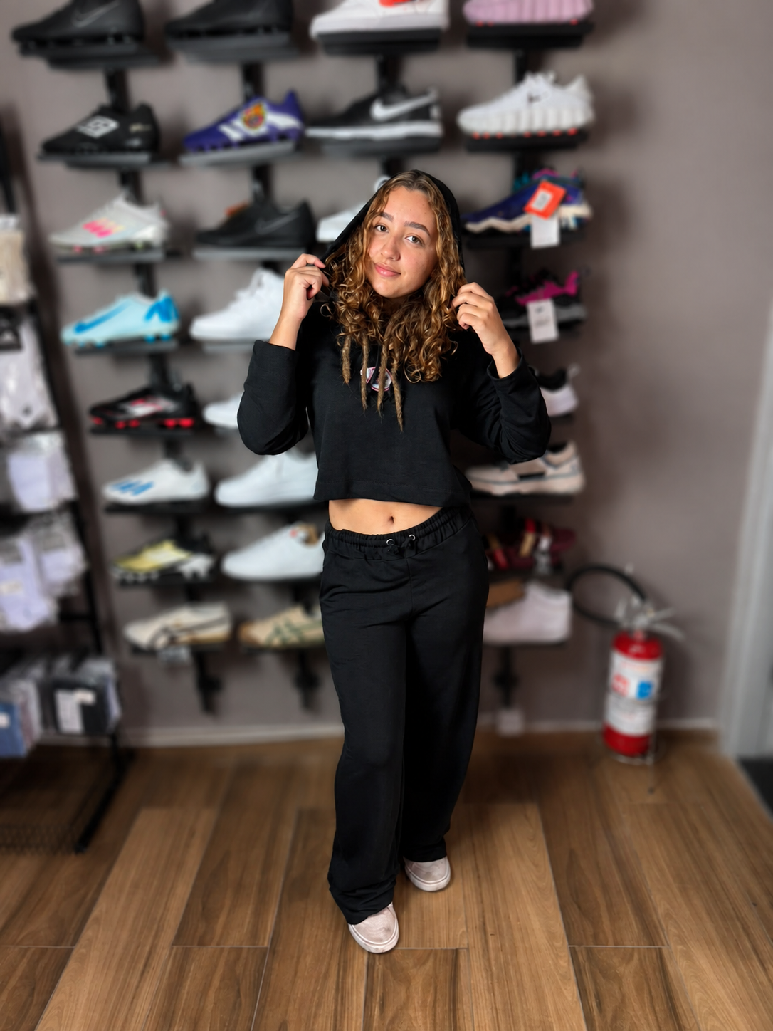Conjunto Moletom Feminino Cropped + Calça Moletom Spyna
