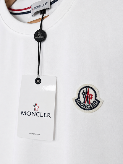Camiseta Moncler Elástano Importada Masculina White - Fabricada na Itália