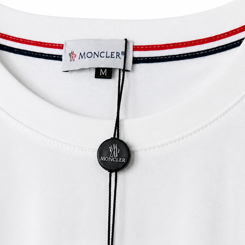 Camiseta Moncler Elástano Importada Masculina White - Fabricada na Itália