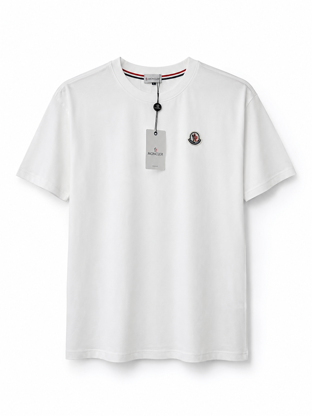 Camiseta Moncler Elástano Importada Masculina White - Fabricada na Itália