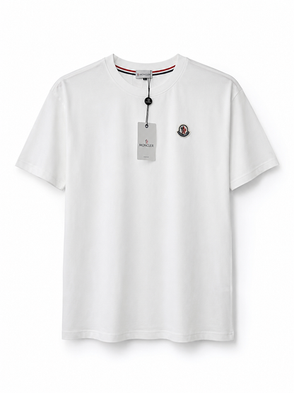 Camiseta Moncler Elástano Importada Masculina White - Fabricada na Itália