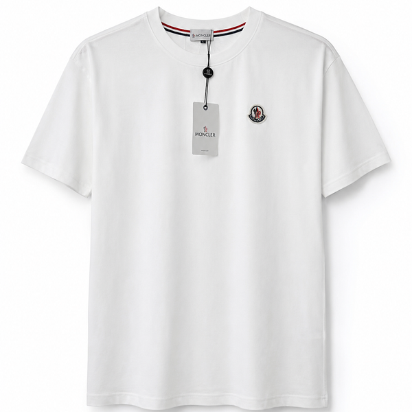 Camiseta Moncler Elástano Importada Masculina White - Fabricada na Itália