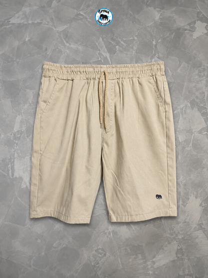 Bermuda Spyna Sarja Bege Básica Masculina Cordão Estilo Cargo