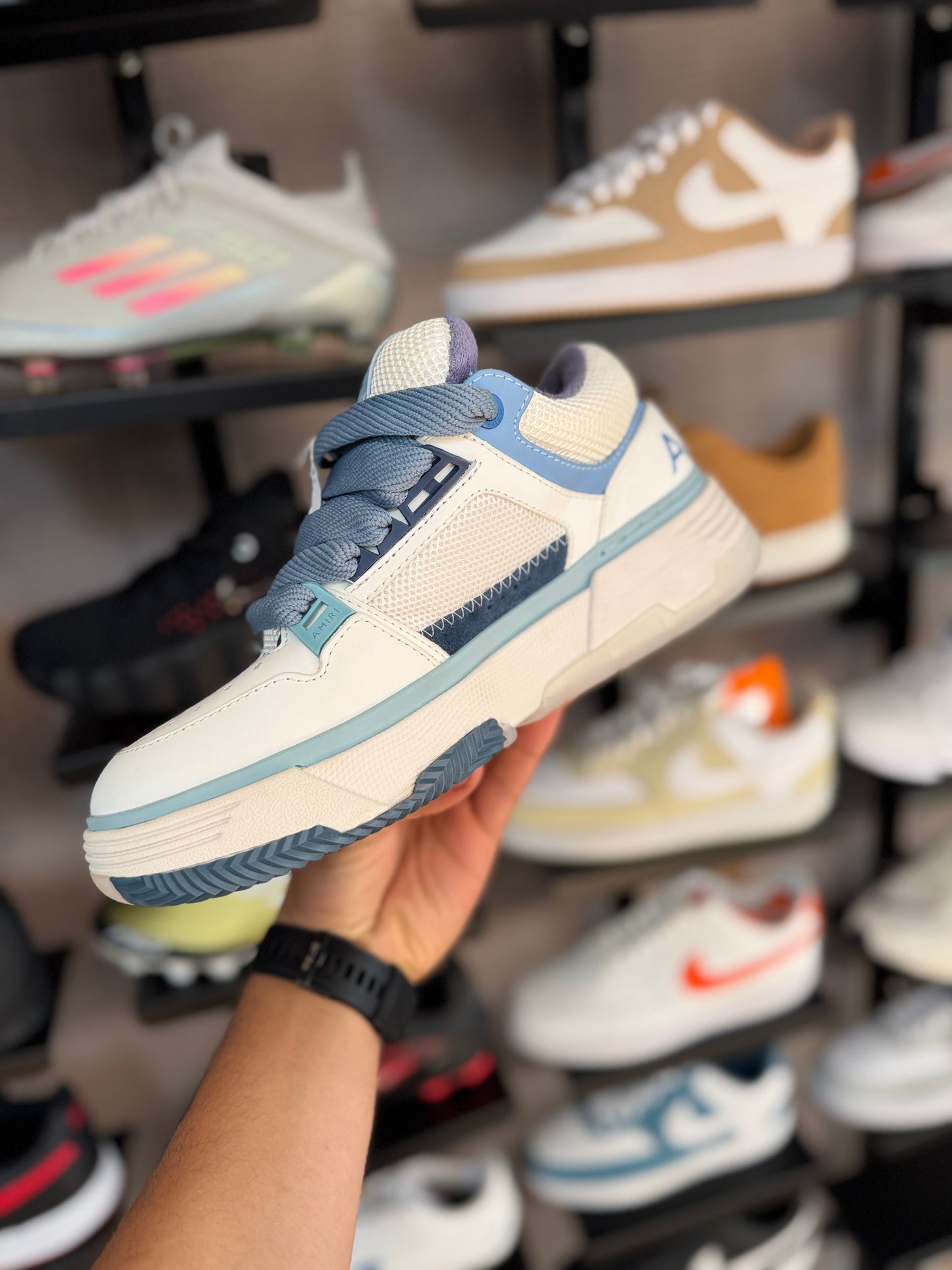 AMIRI - Tênis MA-1 Crystal Alabaster Blue