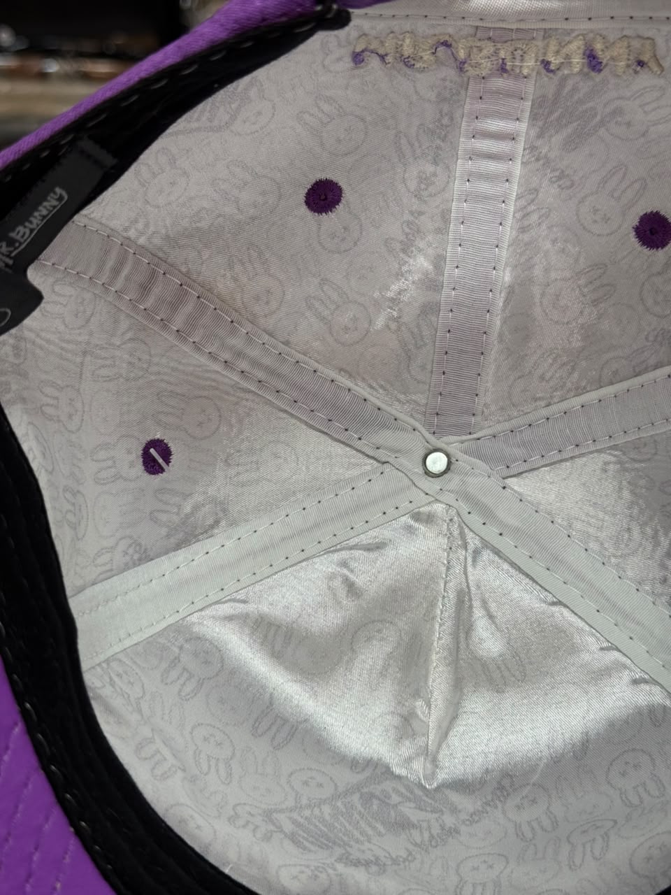 Boné Camurça Snapback Mr Bunny Roxo Masculino Original