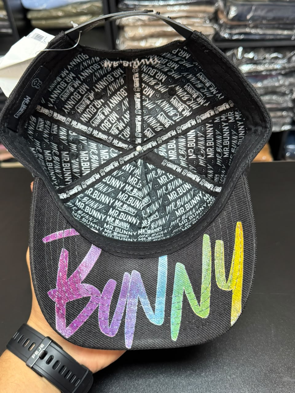 Boné Snapback Mr Bunny Preto Masculino Original