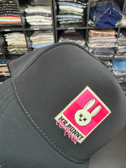 Boné Snapback Mr Bunny Preto Emborrachado Masculino Original (Cópia)
