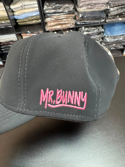 Boné Snapback Mr Bunny Preto Emborrachado Masculino Original (Cópia)
