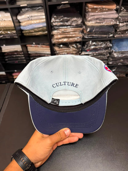 Boné Snapback Effel Culture Couro Leve Azul Masculino Original