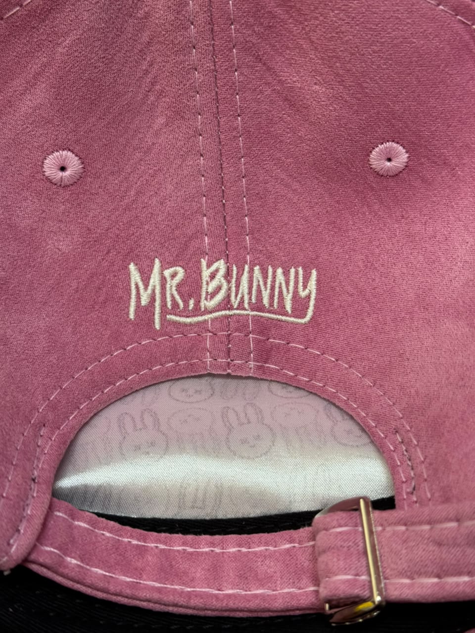 Boné Snapback Mr Bunny Camurça Rosa Masculino Original