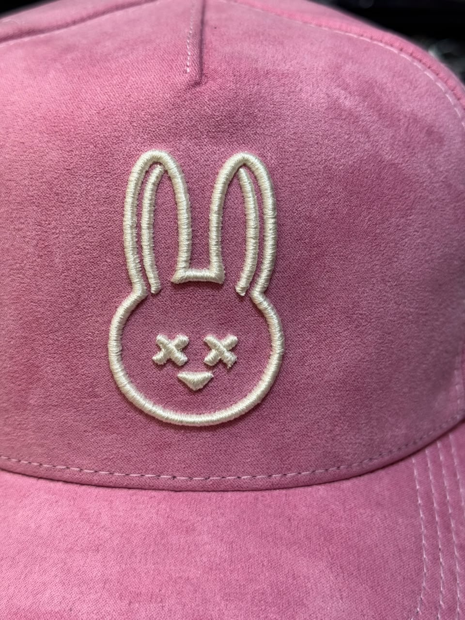 Boné Snapback Mr Bunny Camurça Rosa Masculino Original