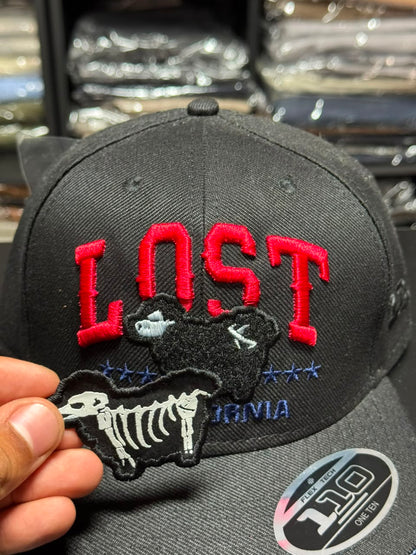 Boné Lost MCD Caveira Velcro Snapback Preto Masculino