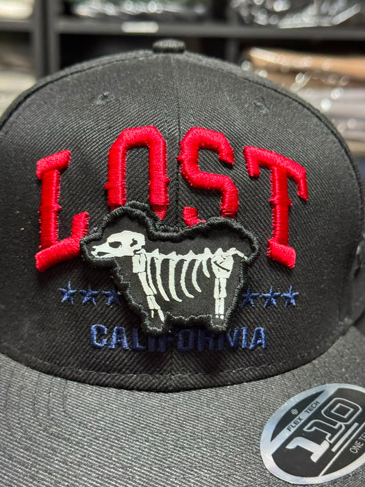 Boné Lost MCD Caveira Velcro Snapback Preto Masculino