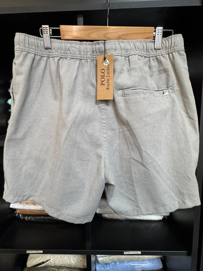 Shorts Mauricinho Sarja Polo Rauph Lauren Cinza Claro Masculino