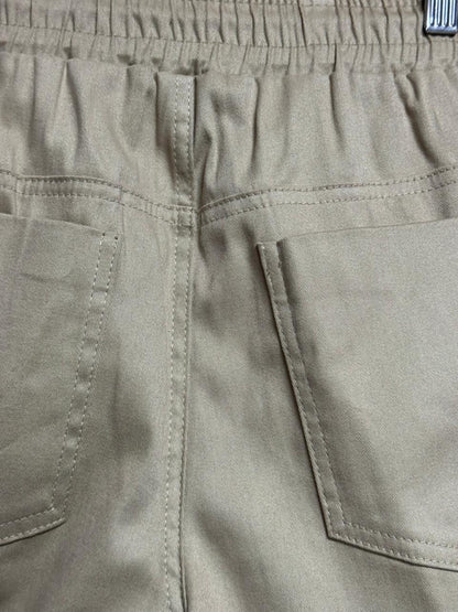 Bermuda Spyna Sarja Bege Básica Masculina Cordão Estilo Cargo