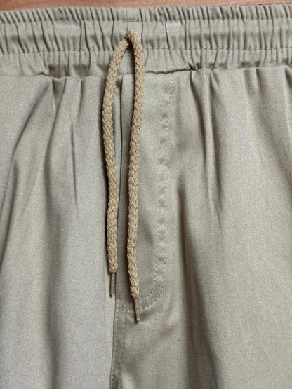 Bermuda Spyna Sarja Bege Básica Masculina Cordão Estilo Cargo