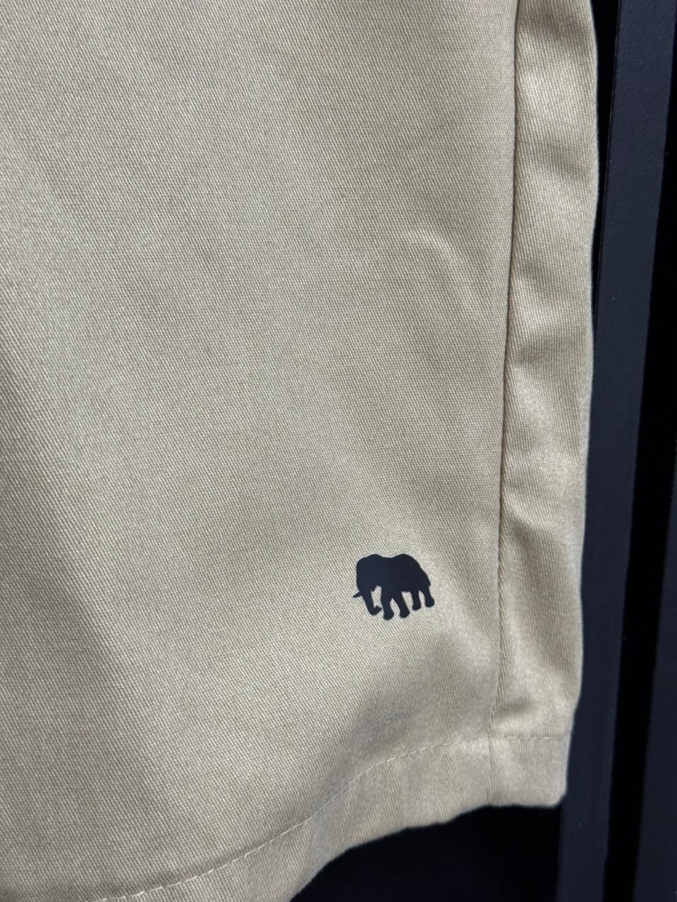 Bermuda Spyna Sarja Bege Básica Masculina Cordão Estilo Cargo