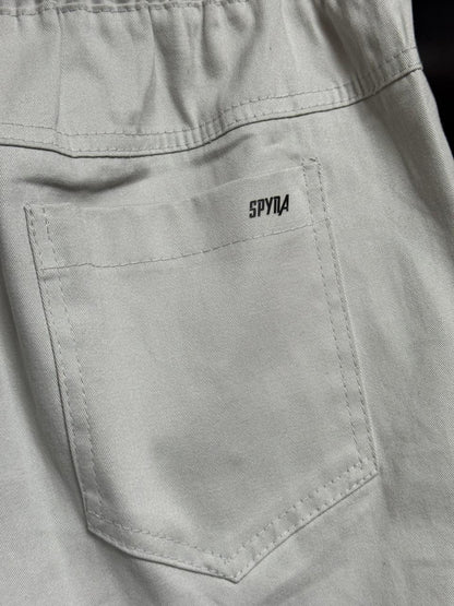 Bermuda Spyna Sarja Básica Masculina Cinza Claro Estilo Cargo