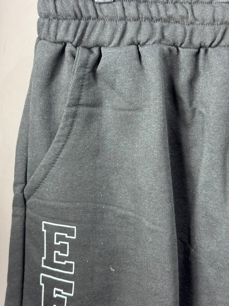 Bermuda Moletom Effel Culture 15 Preta Masculina Casual Streetwear