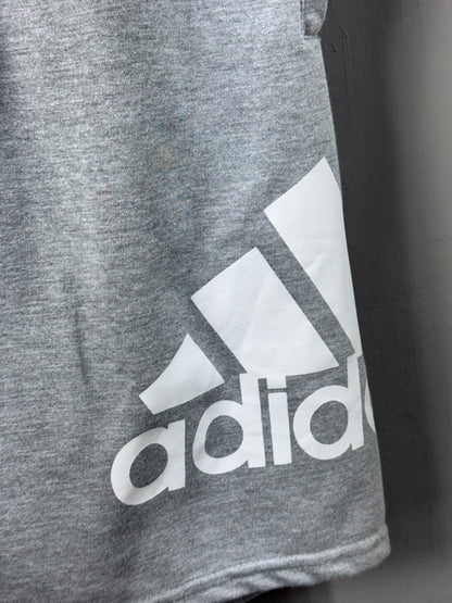 Bermuda Adidas Moletom Cinza Masculina Esportiva Casual