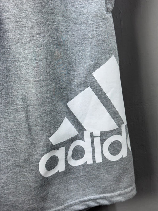 Bermuda Adidas Moletom Cinza Masculina Esportiva Casual