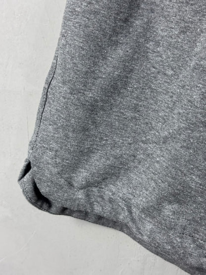 Bermuda Nike Dri-FIT Cinza Masculina Esportiva com Swoosh Branco