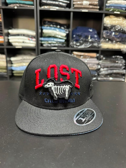 Boné Lost MCD Caveira Velcro Snapback Preto Masculino