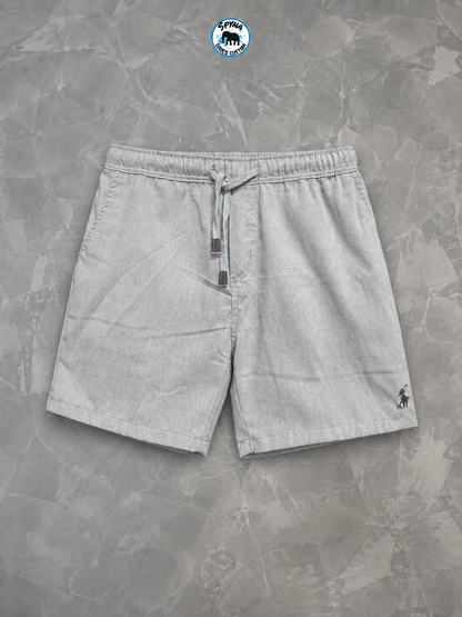 Shorts Mauricinho Sarja Polo Rauph Lauren Cinza Claro Masculino