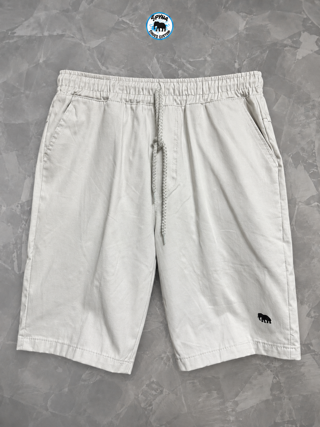 Bermuda Spyna Sarja Básica Masculina Cinza Claro Estilo Cargo