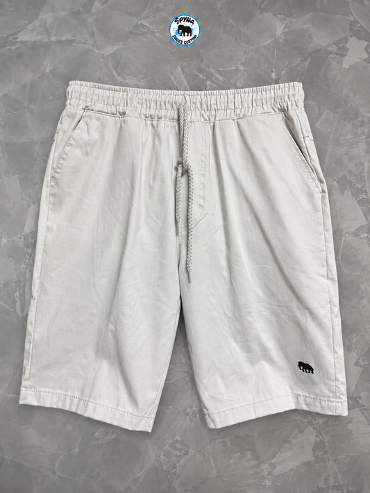 Bermuda Spyna Sarja Básica Masculina Cinza Claro Estilo Cargo